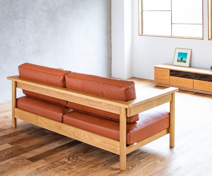 RECTA(OAK) 3人掛け